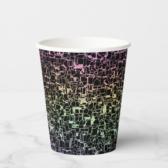techno rainbo : paper cups (Front)