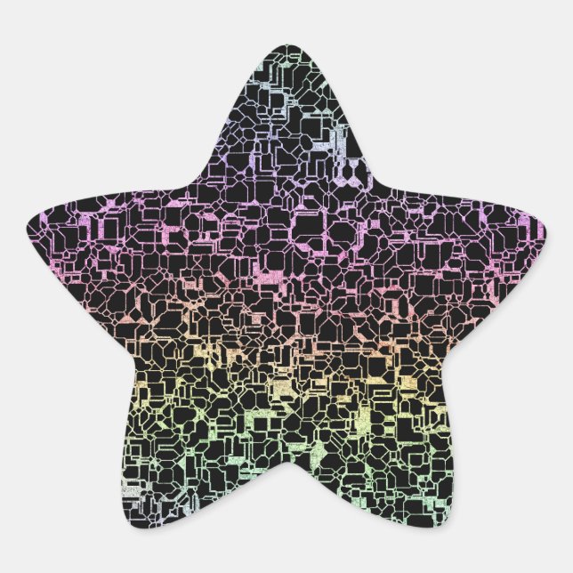 techno rainbo : star sticker (Front)