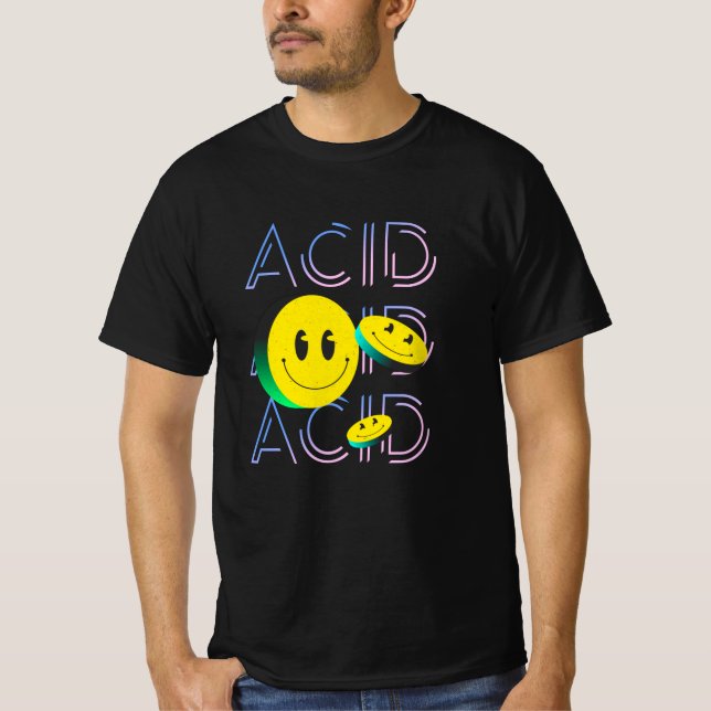 Techno Rave Acid Smile Party House Goa Trip T-Shirt (Front)