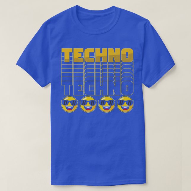 Techno Rave Dj Music Electro Raver Trance Edm Hous T-Shirt (Design Front)