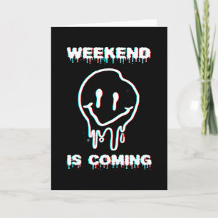 Techno Rave Raver Party Card