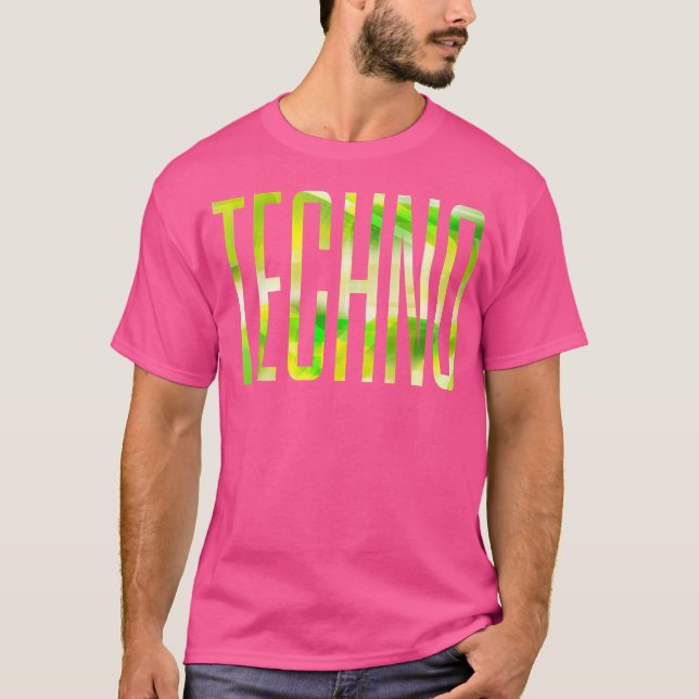 Techno Raver Dj Rave Party Edm Festival T-Shirt (Front)
