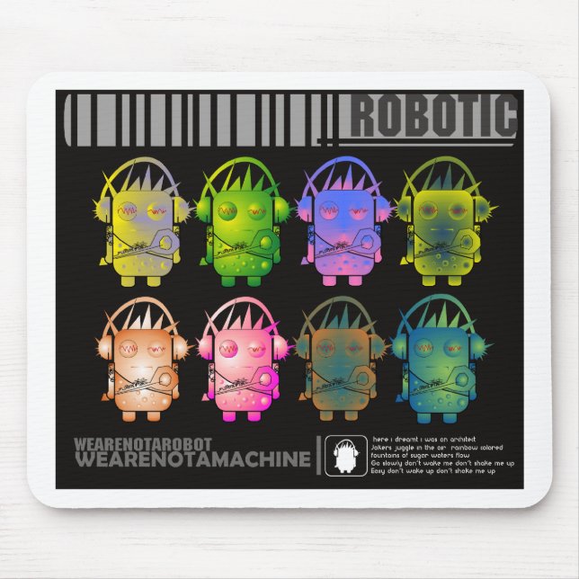 Techno Robot II Mouse Pad (Front)