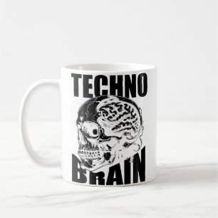 Techno Skull Clubbing Electro Hardtekk Rave Techno Coffee Mug