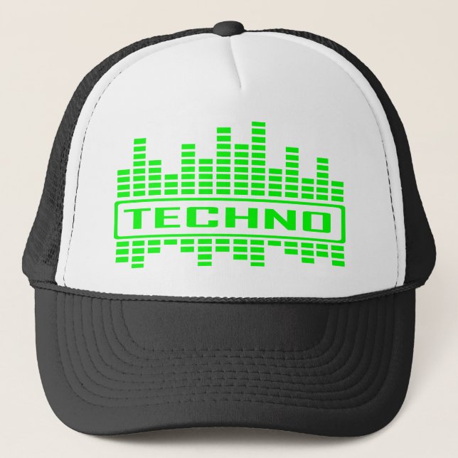 Techno Tempo design Trucker Hat (Front)