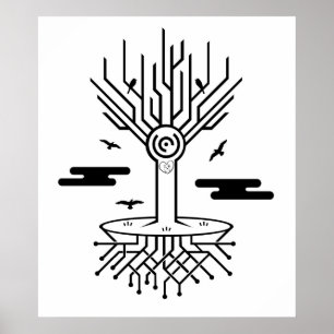 Techno Tree Poster