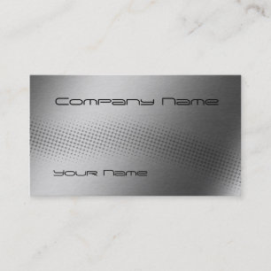 Techno Wave  Brushed Metal Business Card