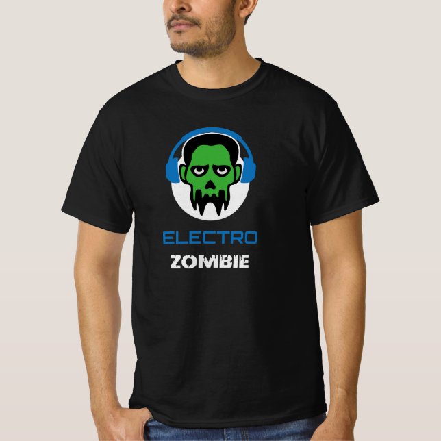 Techno Zombie DJ Rave Electro T-Shirt (Front)