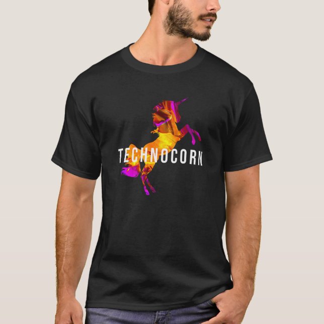 Technocorn Techno Festival Rave Music DJ EDM Bass  T-Shirt (Front)