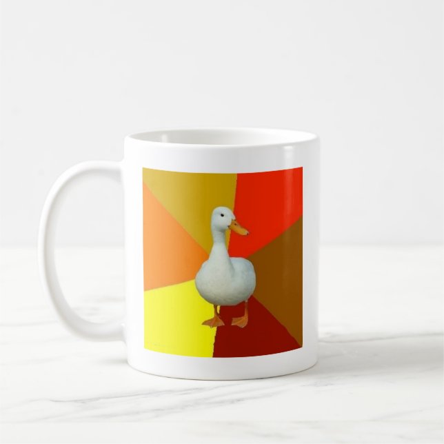Technologically Impaired Duck Advice Animal Meme Coffee Mug (Left)