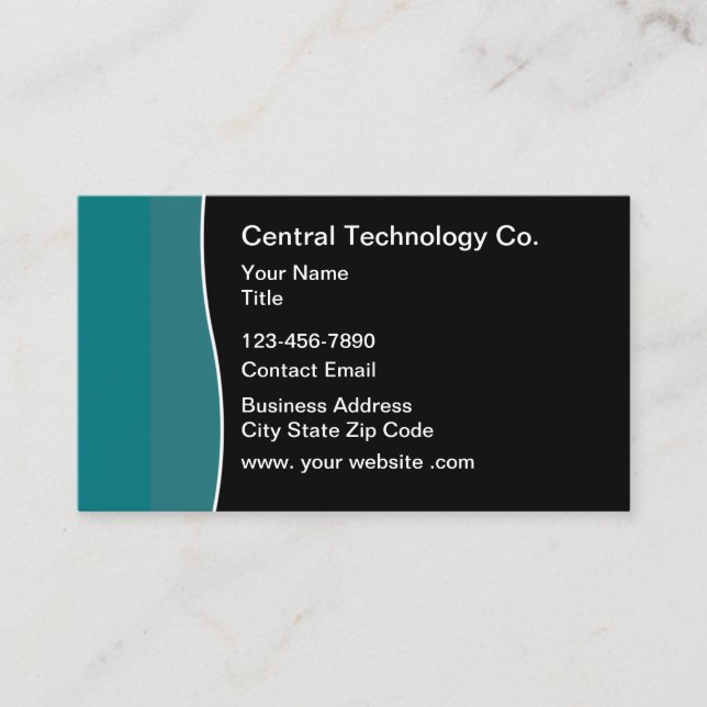Technology Business Cards Modern Design (Front)