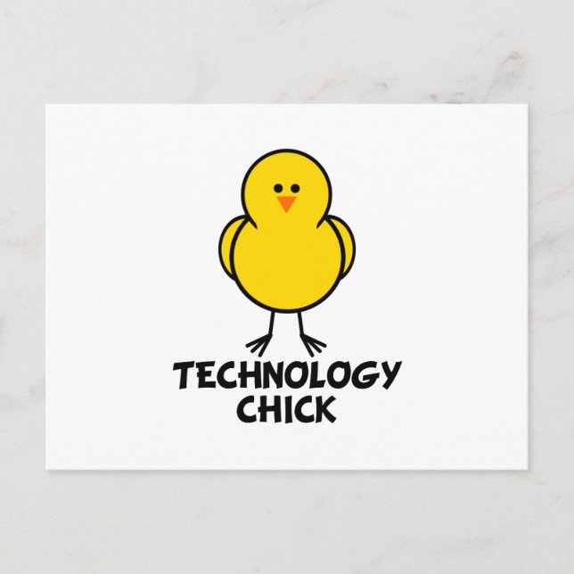Technology Chick Postcard (Front)