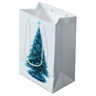 Technology Christmas Tree Medium Gift Bag