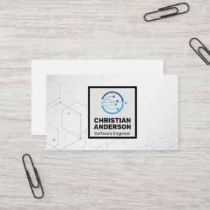 Technology Circuitry Logo Business Card