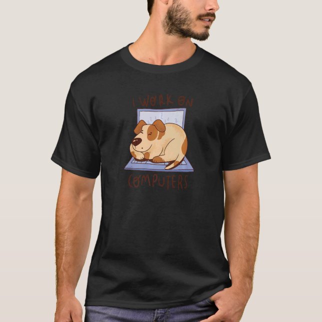 Technology Computer Dog Programming Programmer T-Shirt (Front)
