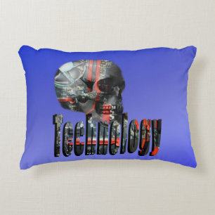 Technology Computer Skull Design, Decorative Cushion