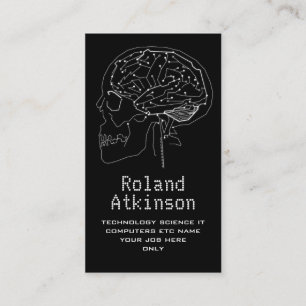 technology computing circuit brain business card