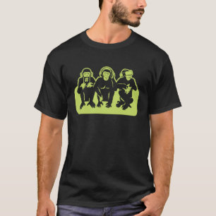 Technology Conspiracy Theory, Three Wise Monkeys P T-Shirt