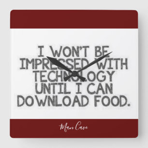 Technology Download Square Wall Clock