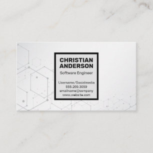 Technology   Geometric Shapes Business Card