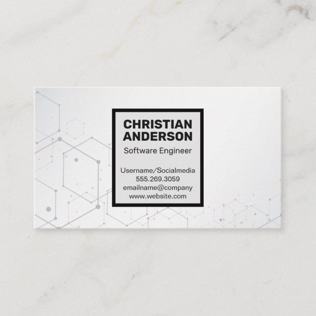 Technology | Geometric Shapes Business Card (Front)