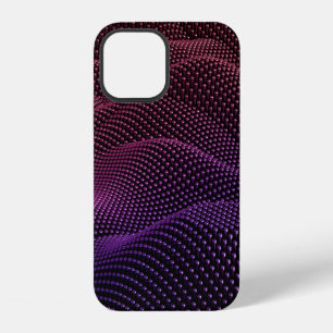 Technology geometry black background. 3d illustrat iPhone 12 case