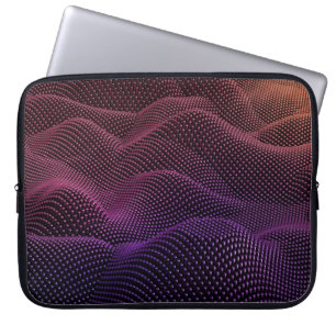 Technology geometry black background. 3d illustrat laptop sleeve