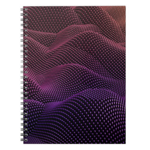 Technology geometry black background. 3d illustrat notebook