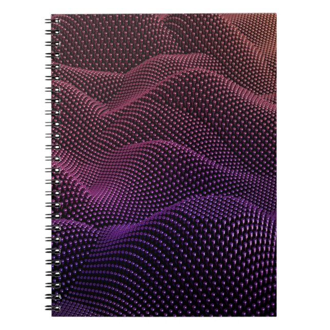 Technology geometry black background. 3d illustrat notebook (Front)