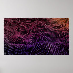 Technology geometry black background. 3d illustrat poster