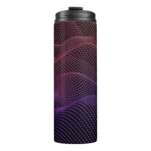 Technology geometry black background. 3d illustrat thermal tumbler