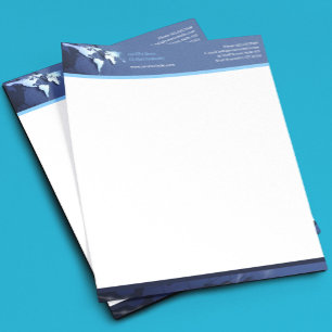 Technology Globe Business Letterhead Template