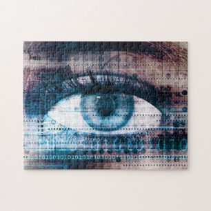 Technology Innovation with Electronic Eye Jigsaw Puzzle