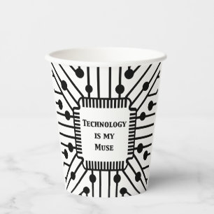Technology is My Muse Paper Cups