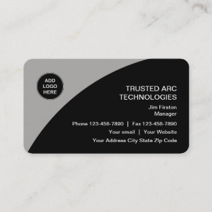 Technology Logo Design Business Card