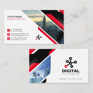 Technology, Security, Digital Service, Tech Business Card
