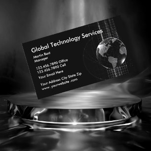 Technology Services Modern Business Cards