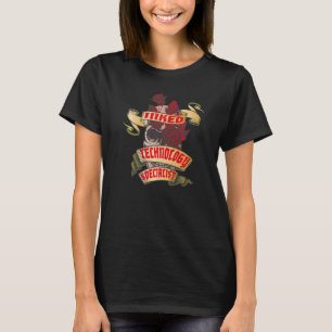 Technology Specialist Inked Skull & Red Roses Tatt T-Shirt