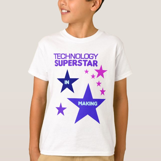 Technology Superstar shirt for kids (Front)