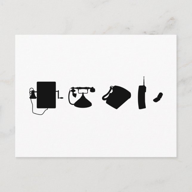 Technology Theory of evolution of the Phone Postcard (Front)