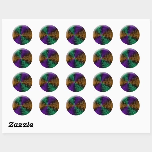 Technorb -  classic round sticker (Sheet)