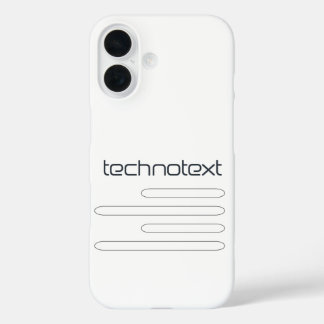 Technotext Techno Text Logo iPhone 16 Case