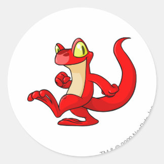 Techo Red Classic Round Sticker