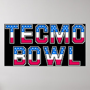 Tecmo Bowl Logo Poster