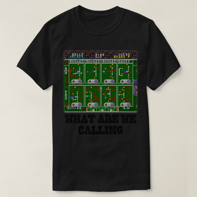 Tecmo Super Bowl Playcalling T-Shirt (Design Front)