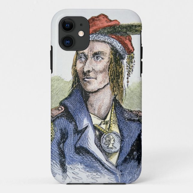 Tecumseh (1768-1813) (coloured engraving) Case-Mate iPhone case (Back)