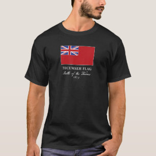 Tecumseh Flag Tenskwatawa Thames Tippecanoe Lenape T-Shirt