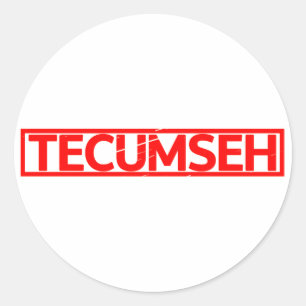 Tecumseh Stamp Classic Round Sticker
