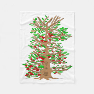 Ted and Inga Knutson Family Tree Fleece Blanket