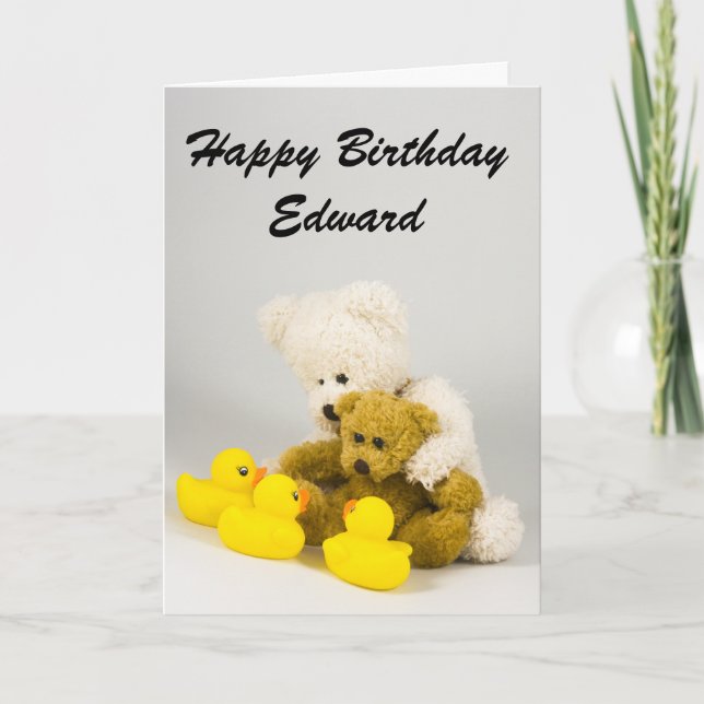 Ted and the Ducks Birthday Card (Front)